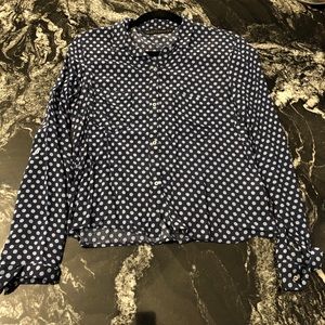 Zara Blue Polka Dot Blouse